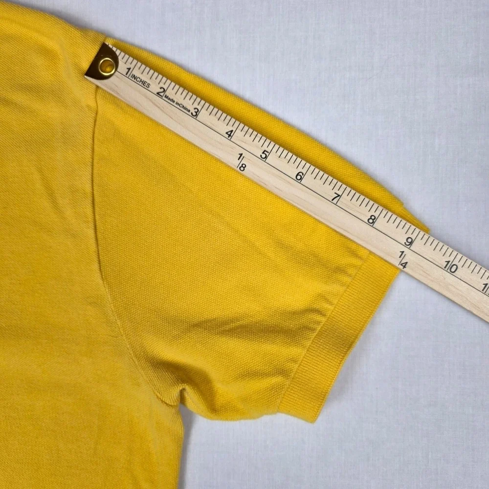 Polo Ralph Lauren Polo Shirt Mens Large Yellow Excellent Short Sleeve Cotton